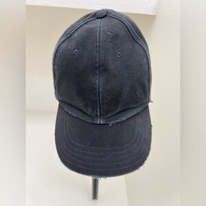 Saint Laurent Distressed Black Cap